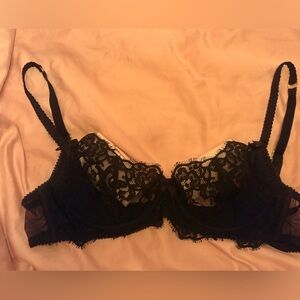 L’agent black demi cup lace bra